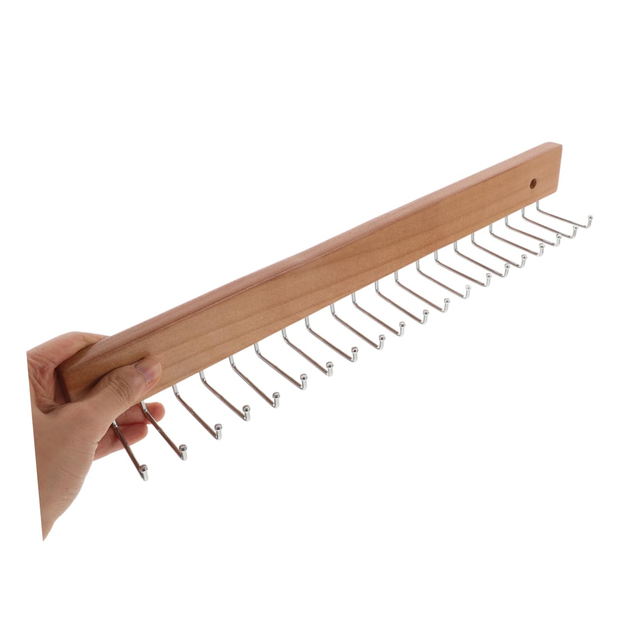 Didiseaon 2 Stück Teiliges Wandmontage Holz Gürtelhalter mit Haken Platzsparender Gürtel und Krawattenorganizer Langlebig Stilvoll und Einfach zu Montieren für Schlafzimmer und