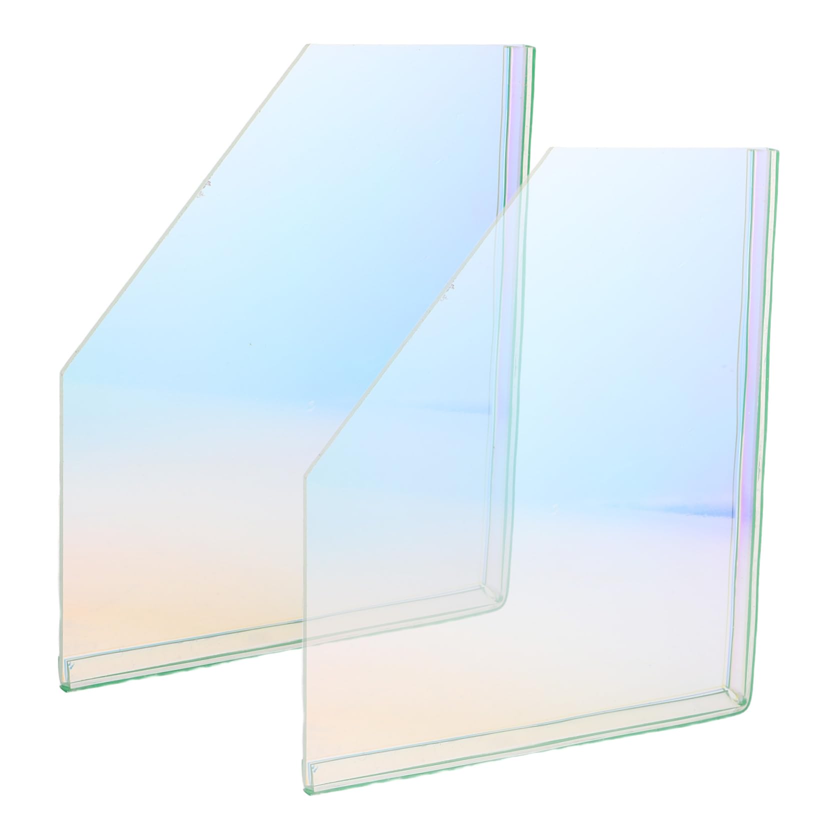 KONTONTY 1Pair Acrylic Shower Corner Guards Bath Splash Shield for Bathtub Self Adhesive Corner Baffles for Easy Installation Artistic Design for Home Decor Water