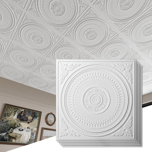 Image of Art3d 12-Pack 2 x 2 ft Drop Ceiling Tiles for Interior Decor, White