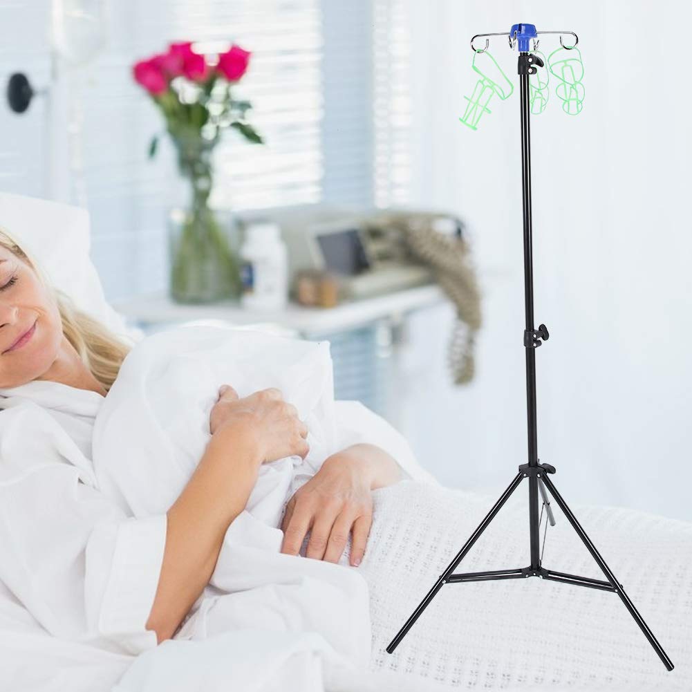 Palo IV, attacco per endovenosa pieghevole, supporto per borsa antigoccia supporto pieghevole portatile per la cura domestica in clinica supporto per infusione
