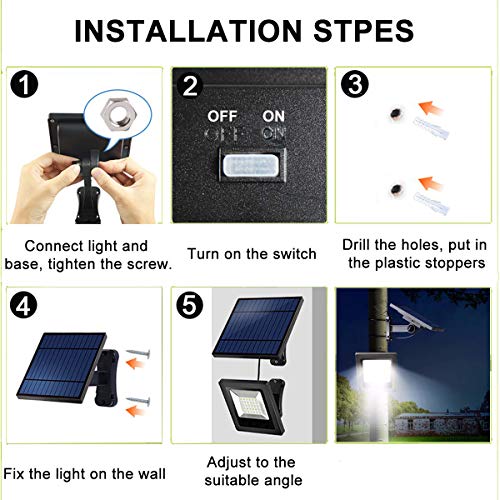Awanber Solar Powered Lights Outdoor, Bright White Light Ip65 Waterproof Auto Dusk To Dawn 350° Adjustable Solar Security Flood Lights For Barn, Garden, Garage, Pathway, Yard, Patio, Lawn, Balcony #TOP5