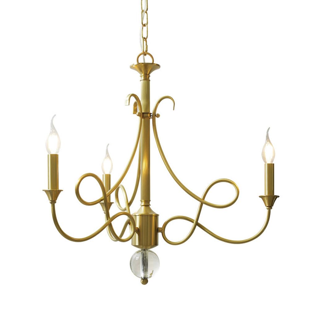 Luminaire Ancien En Laiton avec Éclairage Vintage de Style Campagnard et Chic