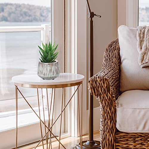 White Ceramic Planters For Indoor Plants 5.3 Inches Pots For Plants Succulent Planters Set Small Flower Pots For Snake Plants, Cactus, Orchid Set Of 2 Plant Containers Garden Pots #TOP1