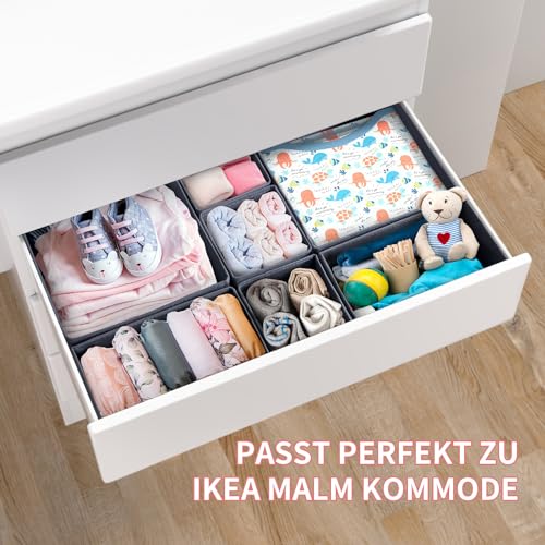 ORLISA Drawer Organisers, Drawer Dividers for Clothes Set of 7, 3 Size Foldable Baby Drawer Organiser, Stay Organised - Image 3