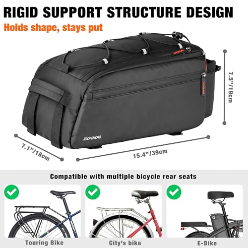 JXFUKAL 13L Supportive Bike Rack Bag