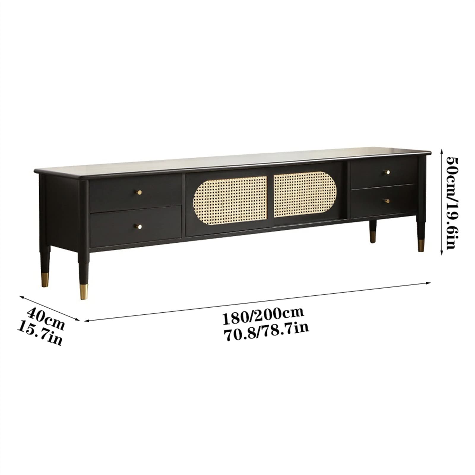 TV-Schrank Luxuriöser TV-Ständer, moderner TV-Schrank, Entertainment-Media-Center-Konsolentisch mit Schubladen und Schiebetüren for die Dekoration von Wohnzimmermöbeln Fernsehschrank ( Size : 200*40*5