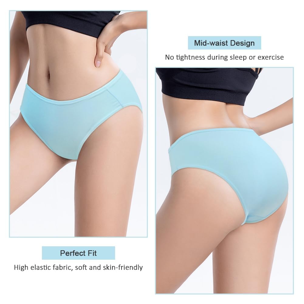 flintronic Slip Donna, Mutande Donna Cotone Vita Media, Mutandine Traspiranti, Intimo Elastico a Vita Medio-Bassa, Mutande Cotone Donna, Pacco da 6