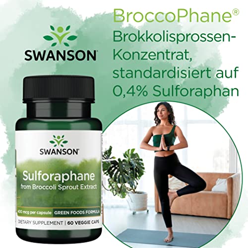 Brokkoli-Kapseln von Swanson mit Broccoli Sprout Extract