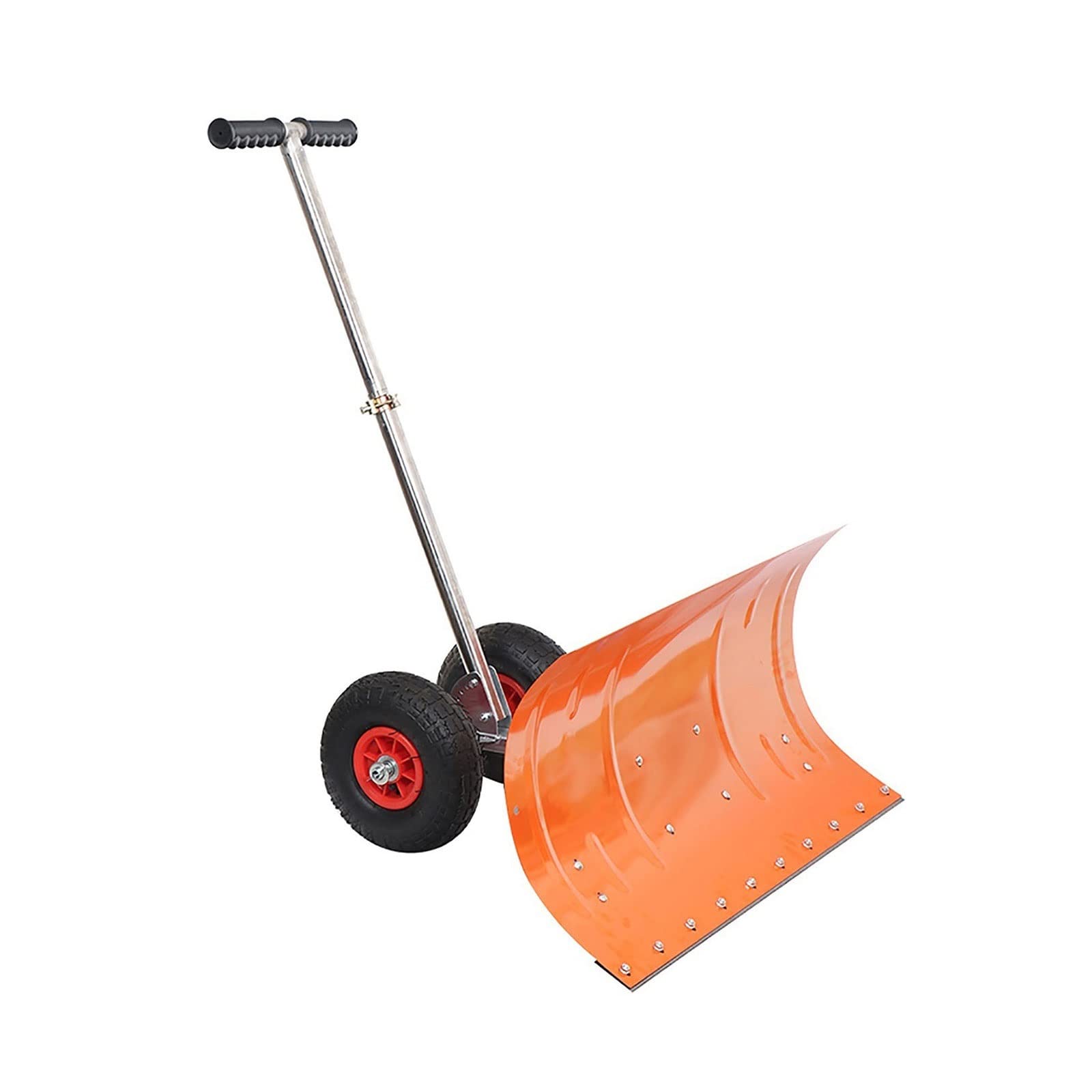 Snowy snowfall household scoop snow removal shovel hand-pushed left and right angle adjustment operation Easy operation snow pusher snowmooting snow pusher tire height 1.7 mm snow pound thickness angl