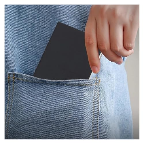 Carnet de poche lot de 6 mini journaux lignés 9.9x14 cm couverture souple noire