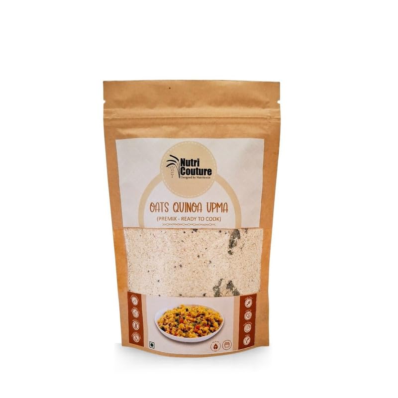 Nutri Couture Oats Quinoa Upma Mix (200g) | Healthy Instant Upma Premix | High Fiber Breakfast | Protein Rich, Vegan | No Preservatives, Ready to Cook-image-21