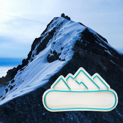 Image of Snowboarding LED Neon Sign Super Bright Acrylic Dimmable Snowy Mountain Led Light Size 15.7x8.6 in Skiing Neon Light for Shop Window Store Display Beer Bar Nightclub Grand Opening Gift