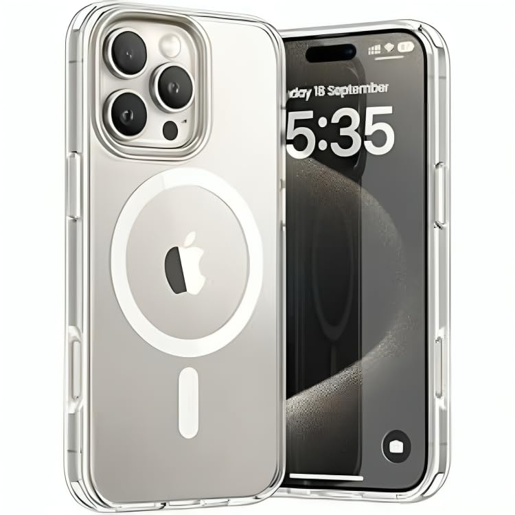 Portal AE Case Compatible With Iphone 16 Pro Clear Cover Magnetic Wireless Charging Support, Shockproof Protection 8 * 15 Cm (Transparent)