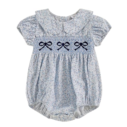 Summer Outfit Infant Baby Girl Clothes Floral Short Sleeve Romper Bodysuit Jumpsuit Tops