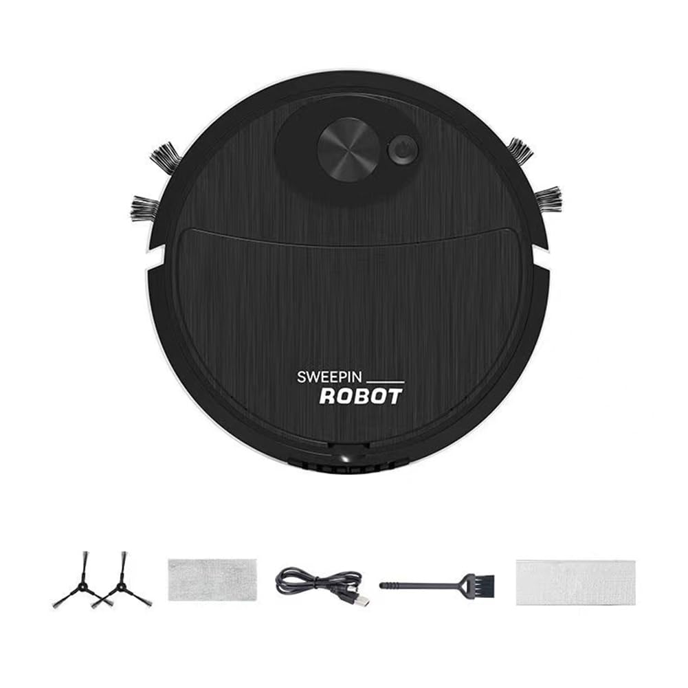 Qur Black Mini Cleaning Sweeping Robot Automatic Vacuum Robot Ultra Thin Silent Cleaning Hard Floor Cleaning Machine Durable Easy Install Easy To Use,