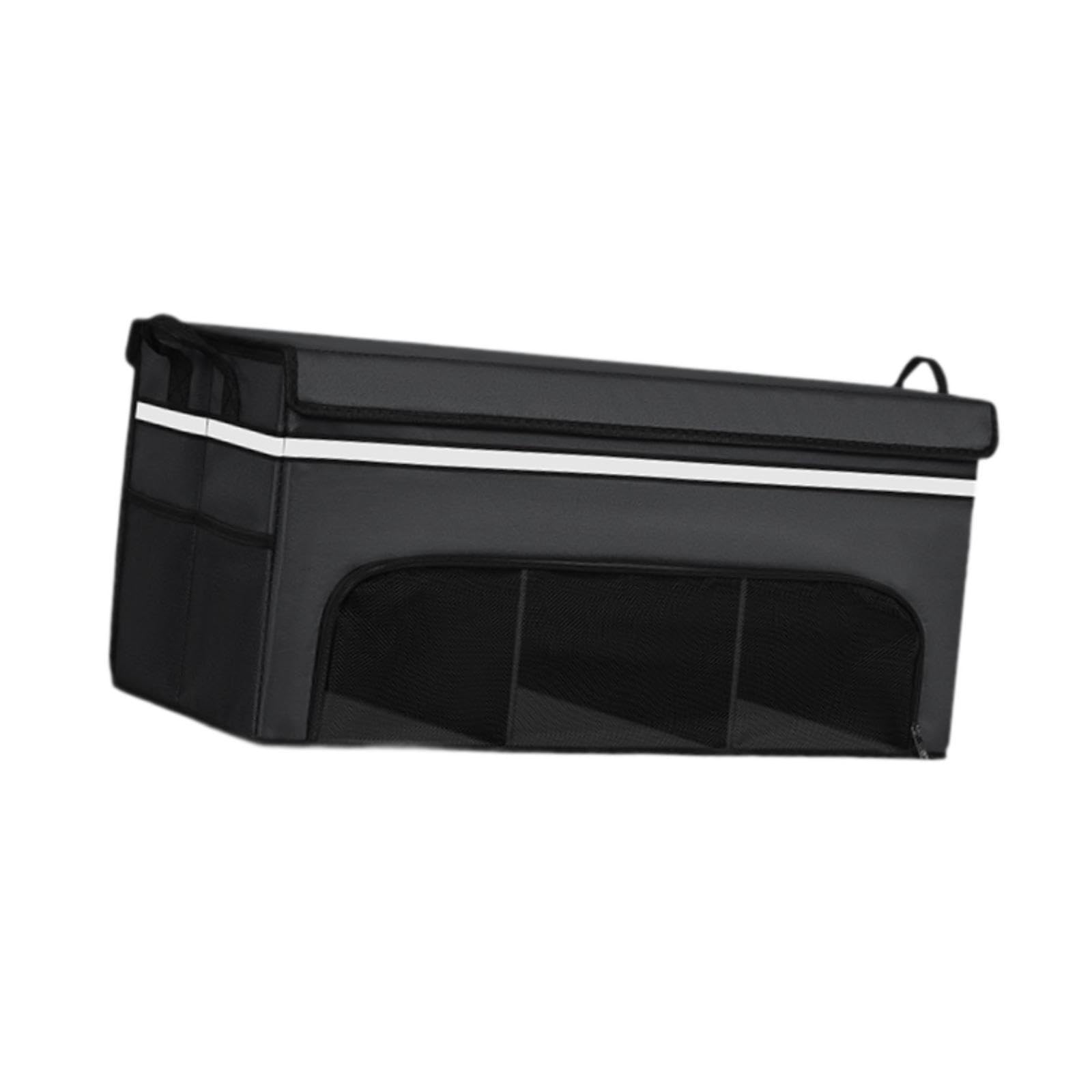 Oshhni Organizador maletero para coche, caja almacenamiento con compartimento, ideal para regalos cumpleaños. Caja almacenamiento con tapa y asa, 70x33x33cm