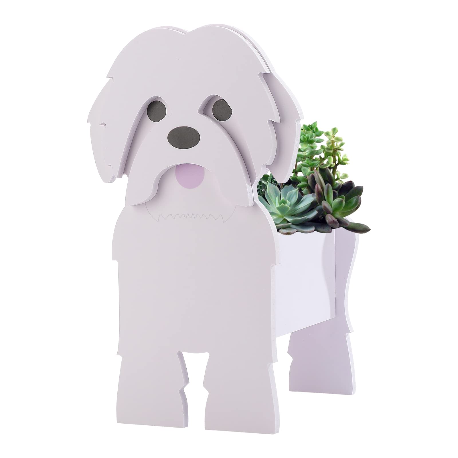 LIBOOI Cute Dog Planter Pots, Dog Succulent Planter, Plants Storage Container Plant Pots, 3D Animal-shape Plant Pot, Gardening Pots For Indoor/outdoor Garden, Xixi Flower Pot