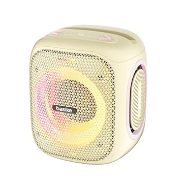 Basike, Portátil MINI Caixa de Som Bluetooth, 30W RMS, IPX5/TWS, Suporta Função de Rádio FM, Power BASS (Cáqui)