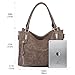 Handbags for Women Shoulder Tote Zipper Purse PU Leather Top-handle Satchel Bags Ladies Medium Size Uncle.Y Sepia Brown