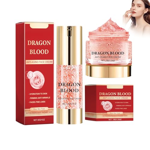 Wonsters Crema de sangre de dragón, 2 unidades, crema natural antiarrugas + crema facial, crema hidratante antienvejecimiento, crema facial con retinol, aclarante e hidratante