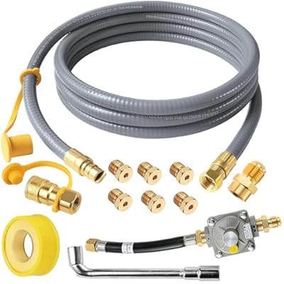 MIV Propane to Natural Gas Conversion Kit Compatible with Nexgrill, Natural Gas Conversion Kit Compatible with Weber Genesis, Spirit Grills,10FT