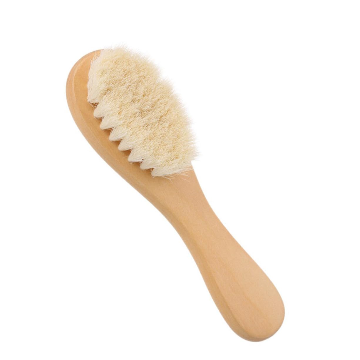 HAKIDZEL Baby Bathing Brush Set Comb Brush for Girls Gentle Wooden Comb Natural Goat Hair