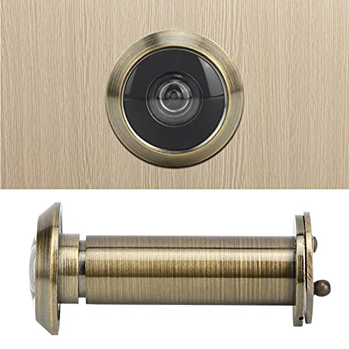 Mirilla para puerta con tapa antirrobo de 220 grados, visor de seguridad con cubierta trasera, para 16-23mm, aleación (bronce) miniatura 3