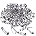 CBTONE 100 Pieces 1 Inch Silver Tone Pin Back Clasp Brooch Pin Backs Bar Pins Findings with 3 Holes for Craft Projects, Badge Insignia, Citation Bars, Making Corsage, Name Tags and Jewelry Making