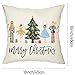 DFXSZ Merry Christmas Throw Pillow Cover 18x18 Inch Nutcracker Christmas Decor Winter Holiday Party Cushion Case Decoration for Sofa Couch YK-141B18