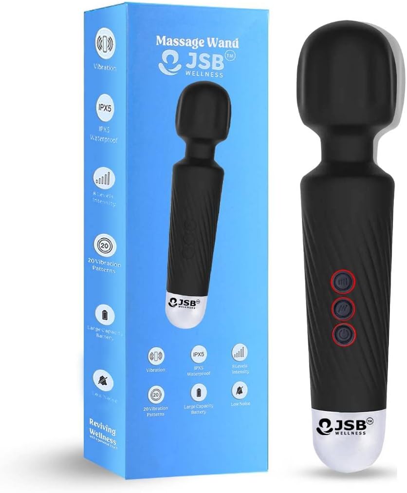 JSB HF56 Pro Cordless Rechargeable Body Massager Handheld with Flexible Silicon Head Vibration for Back, Leg, Foot & Cervical Neck Pain Relief