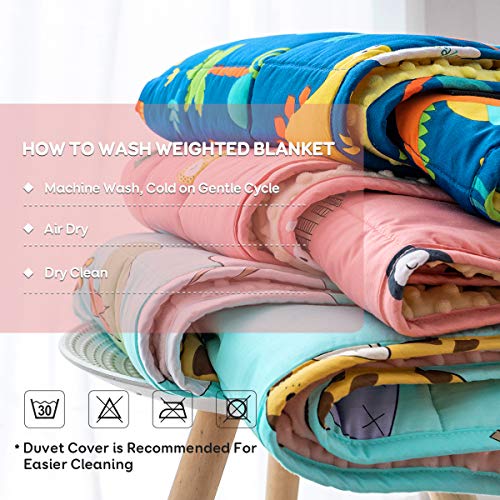 Sivio Toddler Weighted Blanket Kids, 3 Pounds, Minky Fleece And Cotton Throw Blanket With Beads, Reversible Heavy Blanket For Children Between 19-30 Lbs, 36X48 Inch, Pink Cat #TOP6