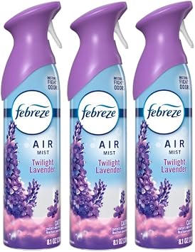 F.e.b.r.e.z.e Air Freshener Spray,Odor Eliminator, 8.8 Ounce Pack of 3 Twilight Lavender