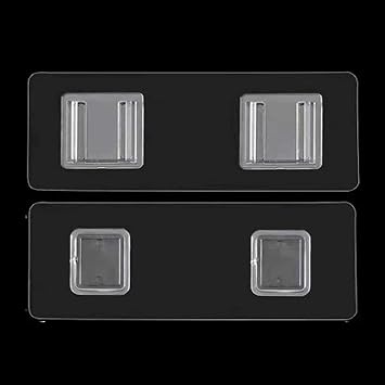 1 Pairs Shower Caddy Adhesive Relacement Sticker for Bathroom Kitchen, Square Double-Sided Adhesive Sticky Hook for No Drilling Wall Mount Holder, 14 cm