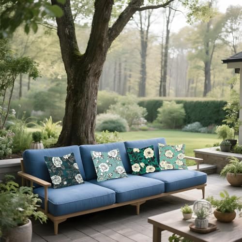 Housse coussin 45x45cm taie oreiller décoration maison canapé extérieur gris