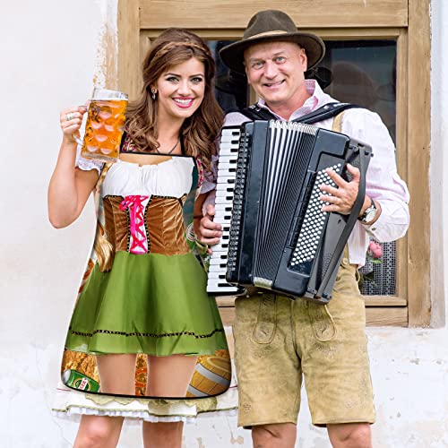 4 Pcs Oktoberfest Apron Oktoberfest Party Decorations German Kitchen Apron Female Dirndl Costume Outfit German Oktoberfest Dress Novelty Apron For Bavarian Beer Festival Kitchen Cooking Bbq Party #TOP6