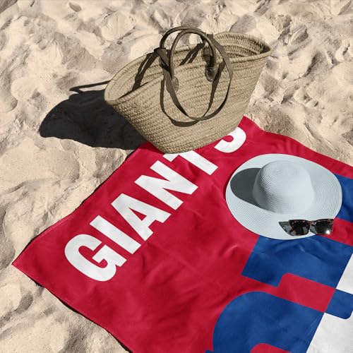 Image of Northwest NFL New York Giants Microfiber Beach Towel, 30 x 60 Inches - Quick Dry, Sand Resistant, Lightweight, Highly Absorbent, Incisor Design