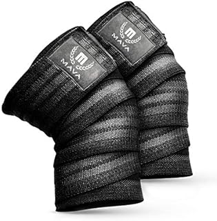 Mava Sports Knee Wraps for Cross Training WODs,Gym Workout,Weightlifting,Fitness & Powerlifting - Knee Straps for Squats - for Men & Women- 72