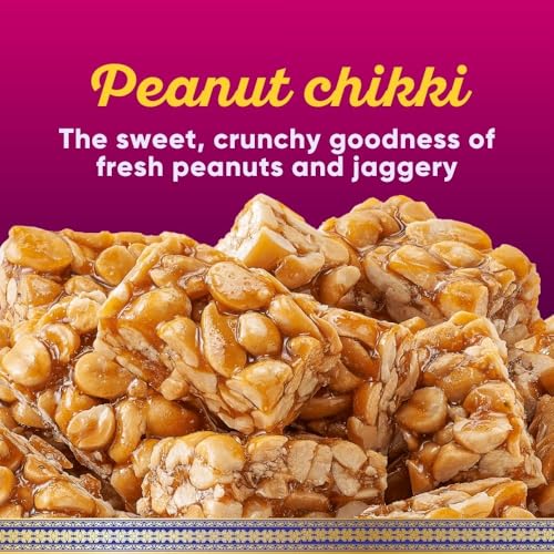 Image of VS Mani & Co Peanut Chikki - Healthy, Traditional Sweet | No Sugar, Only Jaggery | No Preservatives | Pack of 9 x 100gm | 300gm