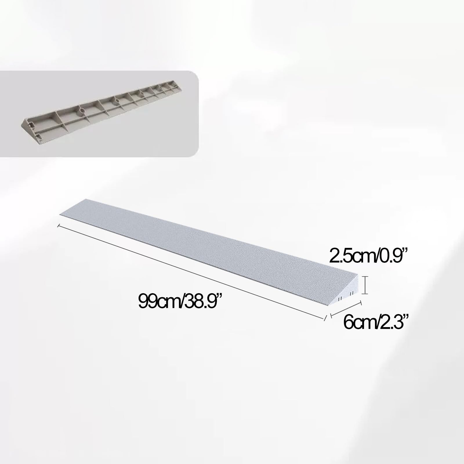 WRYSQBHJYB Threshold Ramps for Doorways, Portable Ramps for Steps, Wheelchair Ramp for Transition Doorways Curbs Garages, Door Ramp for Scooter Power Chairs(Gray,2.5cm/0.9in)
