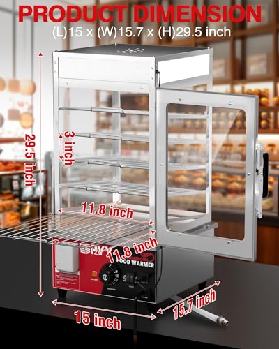 Pyy PYYZBGH5001US-1 Commercial Bun Steamer - Electric Food Display Automatic Temperature Control 5 Layers Display Stainless Steel Commercial Bun Steamer thumb #5