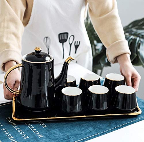 SGSG Juego de té y café de cerámica, Caja de Regalo nórdico Phnom Penh, Juego de Tazas y Tazas de café Negro, Juego de… - Imagen 4