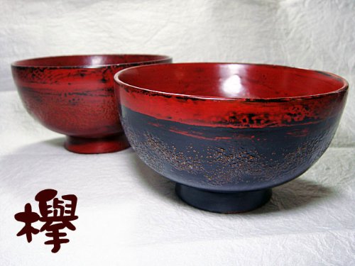Amazon.co.jp: 【会津塗】木製 匠石目3.8夫婦汁椀 : ホーム＆キッチン