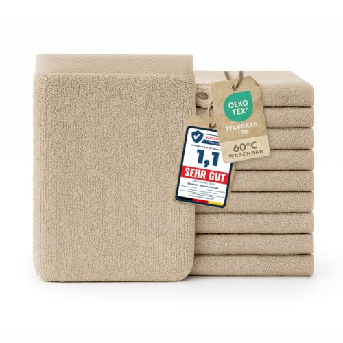 Blumtal Premium Frottier Waschlappen Set 10 teilig 100% Baumwolle - Oeko-TEX zertifizierte Waschlappen 10x (15x20 cm) - saugstarkes… – Ansicht 1
