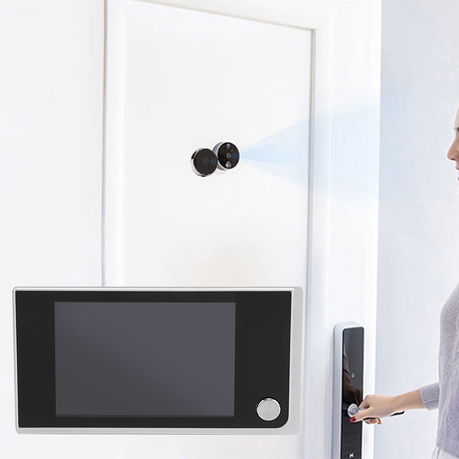 Videoportero de 3,5", visor de puerta de 120 grados, mirilla, timbre con pantalla LCD, de seguridad digital para el hogar, apartamentos y hoteles.