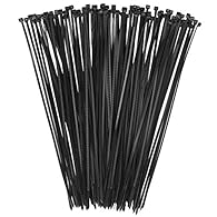 ✅【Size and Quantity】 Nylon Cable Ties, black, 12 inches long, 0.15 inches wide, 100 pieces per pack, Tensile Strength: 18kg ✅【High Quality Material】 It is made of the latest PA66 nylon material with a tensile strength of 18kg, strong and not easy to ...