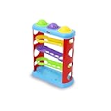 JAMARA 460585 Rolling Balls Hammer Game - Playfully Promotes Fine Motor Skills, Colourful Marble Run, 3 Coloured Balls, Made of Robust Plastic, Multi-Coloured