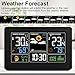 Weather Station Wireless Indoor Outdoor Weather Stations with Atomic Clock, Large Display Digital Weather Forecast Station Moon Phase with Remote Sensors