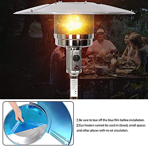 Patio Heater Propane With Cover - Outdoor Heaters For Patio Propane Heater Floor Standing With Wheels - Commercial Stainless Steel Gas Space Heaters For Outside Tent Camping, Porch, Pool And Garden #TOP4