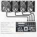 DALQUIS 12V 4 Pin PWM Fan Speed Controller, PC Chassis Fan Adapter Hub Powered by SATA Interface with 4-pcs Extension Splitter Cable (4 Fans Supported)