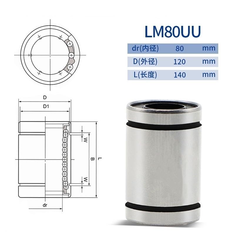 Roulement linéaire à billes LM6UU manchon cylindrique de guidage